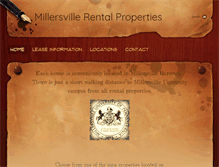 Tablet Screenshot of millersvillerentalproperties.com